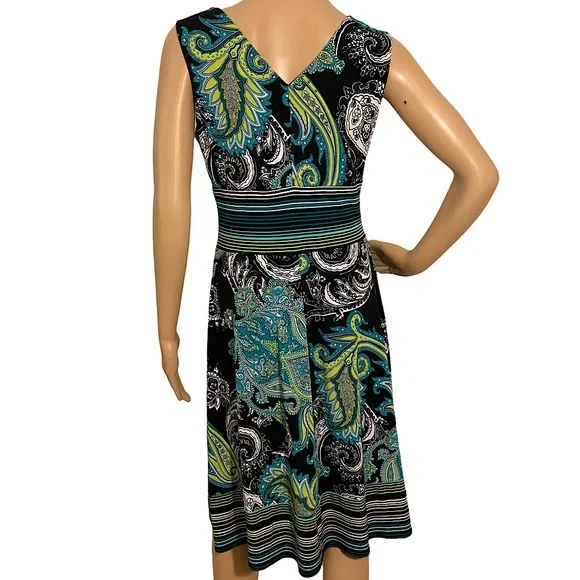 RABBIT RABBIT RABBIT DESIGNS PAISLEY DRESS  SZ 8 - Picture 2 of 16